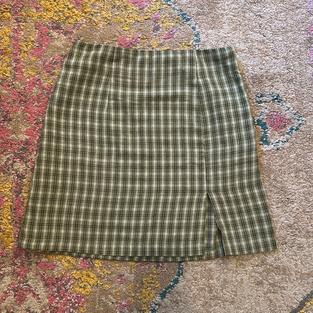 Plaid mini skirt